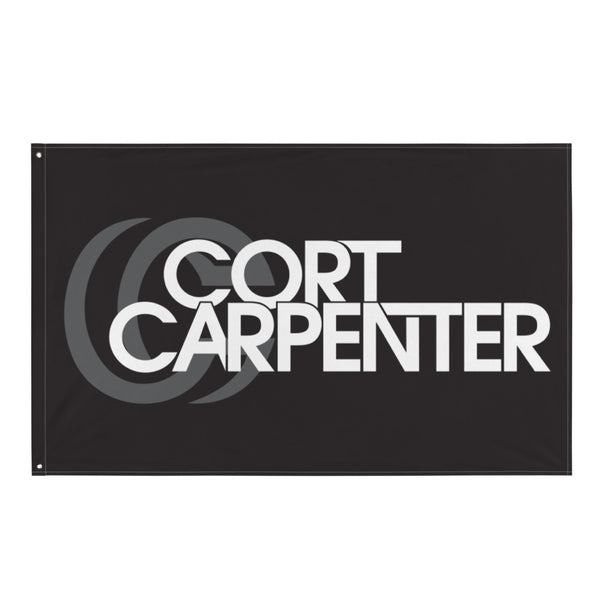 Black Cort Carpenter Logo Flag