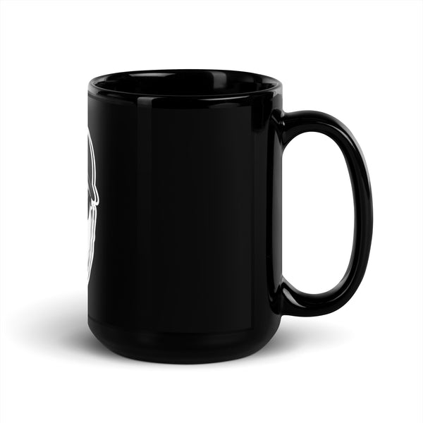 Cartoon Cort - Black Glossy Mug